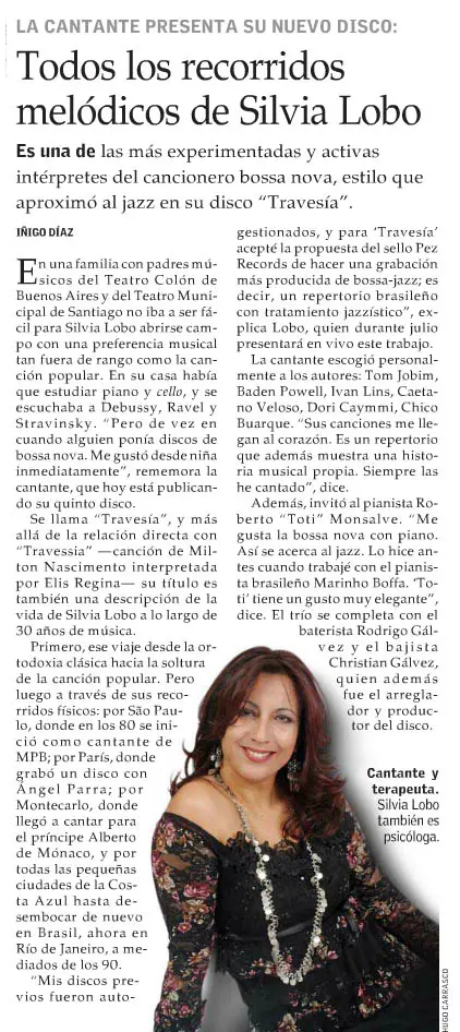 Nota en El Mercurio 2013